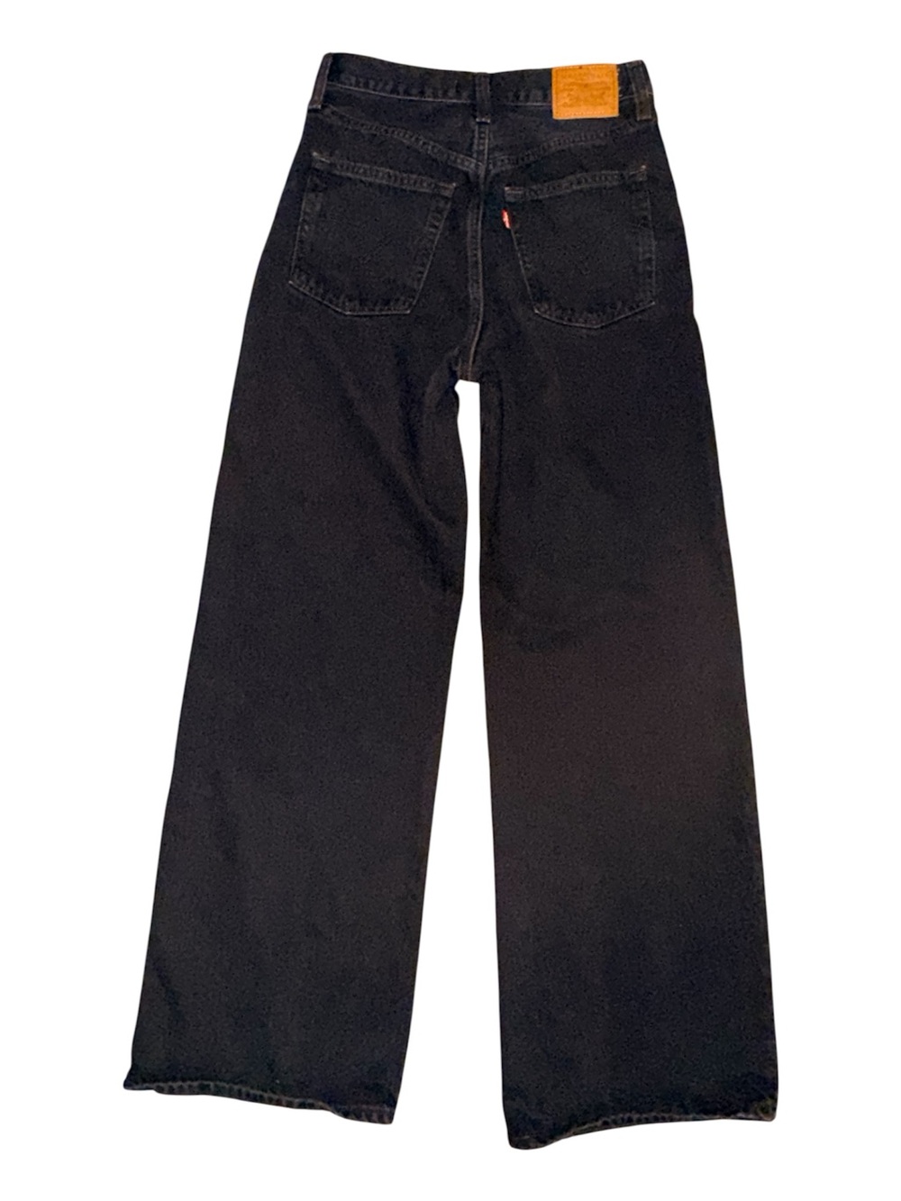 Levi’s Ribcage Wide Leg Jeans Black Size 27 High Rise Like New - Picture 2 of 14